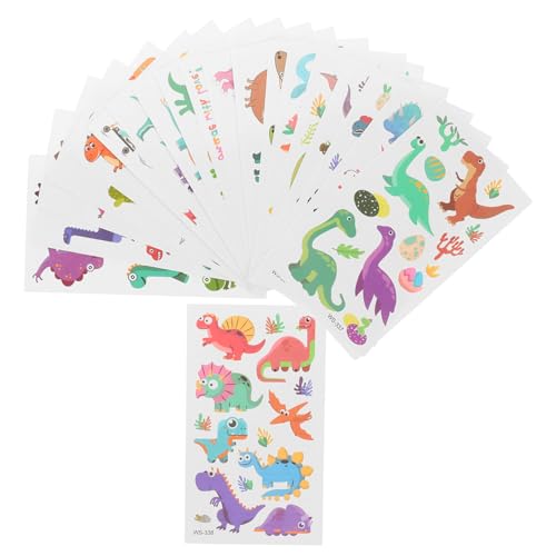 SAFIGLE 20blätter Temporäre Tattoos Dinosaurier Aufkleber Für Frauen Mädchen Einfach Anzuwenden Hautverträglich Kostüm Party Dekoration von SAFIGLE