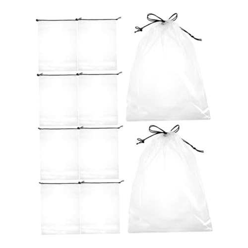 SAFIGLE 22 Stück Große Transparente Reise Schuhbeutel Zugband Schuh Organizer Wiederverwendbare Staubdichte Packtaschen für Männer und Frauen von SAFIGLE