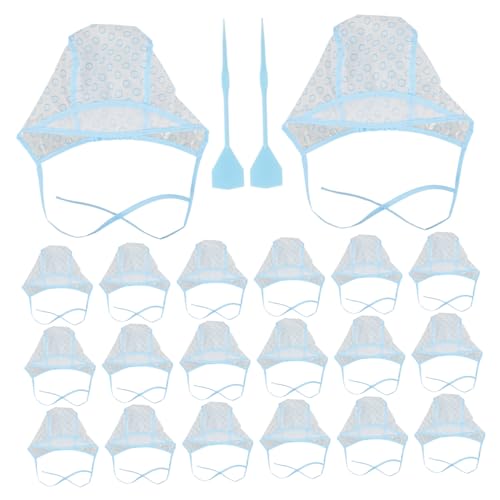 SAFIGLE 22 Teiliges Highlighter Hütchen Haar Highlight Cap Set Haarfärbe Cap Für Damen Highlighting Färbe Hütchen Highlight Kit Friseursalon Highlight Cap Haarfärbe Tools von SAFIGLE