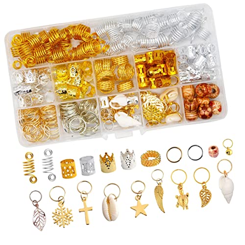 SAFIGLE 238 Stück Perückenschmuck Herrenperlen Twist Dreadlocks Haarzopf Accessoires Haarschmuck Verlängerung Haarzopf Clips Bunte Frauen Feine Haarzöpfe Ringe Haarzopf Schmuck Kleines von SAFIGLE