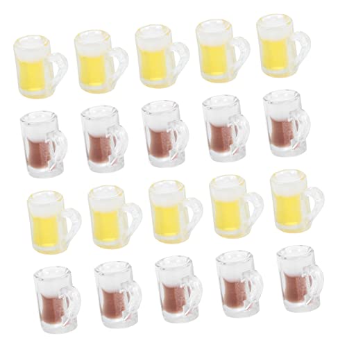 SAFIGLE 24 Stück Bierbecher Anhänger Diy Schlüsselanhänger Zubehör Langlebigem Resin Farbenfrohe Partydeko für Schlüsselringe Kreative Zufällige Farbe von SAFIGLE