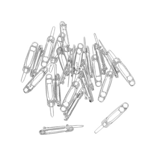SAFIGLE 24 Stück Hochglanznadelhaarclip Haarspangen Sicherheitsnadel Clips Frauen Haarstyling Clips haarspangen sicherheitsnadel form für Mädchen Legierung Silber von SAFIGLE