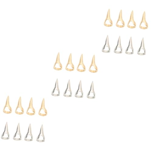 SAFIGLE 24 Stück Teiliges Halloween Punk Style Fingerring Set Vintage Gold Silber Modisches Kostüm Accessoire für Party und Fest Langlebige Fingerdekoration für Damen und Herren von SAFIGLE