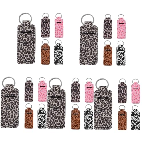 SAFIGLE 25 STK Kosmetikhalter-schlüsselanhänger Lippenbalsam Tasche Lippenstift-ärmel Schlüsselanhängerhalter Make-up-Organizer Lippenstift-aufbewahrungshülle Schlüsselbundhalter Metall von SAFIGLE