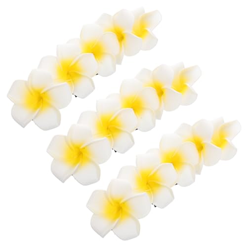 SAFIGLE 25 Stück Teiliges Plumeria Haarklammern aus Realistischem EVA Tropische Blumen Haarspangen für Damen Leichtes Langlebiges Haarzubehör für Strandurlaub Schwimmbad und Alltag von SAFIGLE