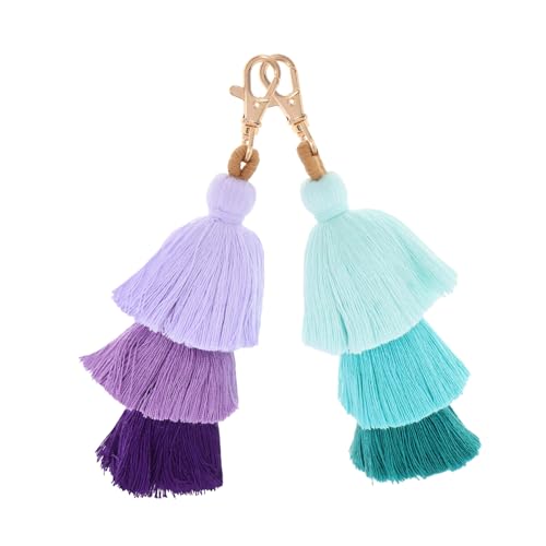 SAFIGLE Boho Schlüsselanhänger Quaste Charm Stilvolle Geldbörse Dekorationen Für Damen Handtaschen Schlüsselanhänger Tasche Charm von SAFIGLE