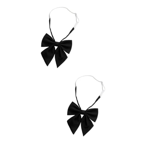 SAFIGLE 2stücke Damen Verstellbare Fliege Für Schuluniformen Vorgebundene Schleife Schwarz Für Abschlussfeiern Cosplay Und Professionelle Anlässe Accessoires Für Frauen von SAFIGLE