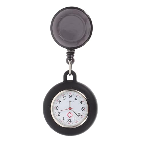 SAFIGLE 2stücke Kreative Ansteck-Uhr Für Pflegekräfte Leichte Tragbare Taschenuhr Mit Lächelndem Design Präziser Zeitmessung Für Studenten Und Medizinisches Personal Schwarz von SAFIGLE