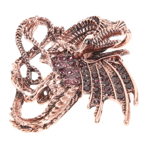 SAFIGLE 2St Anstecknadeln Rhinestone Drachen Brosche Mode Schmuck Anstecknadel Leichte Drachen Anstecknadel Drachendekorationen Broschennadel Drachennadeln Revers Stift Violett von SAFIGLE