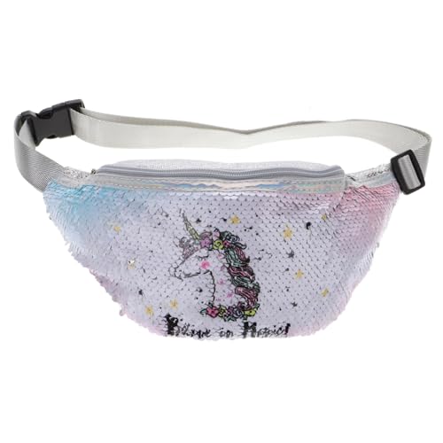 SAFIGLE 2stücke Gradual Sequin Crossbody Bag Verstellbare Schultertasche Für Mädchen Glitzernde Bauchtasche Für Schule Und Pu-Material Für Studentinnen von SAFIGLE