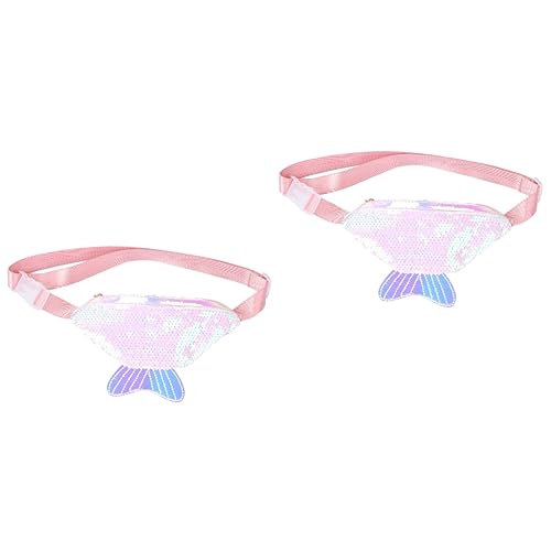 SAFIGLE 2St Frauen-Wasit-Tasche Bauchtasche Riementasche Mini-Gürteltasche Paillettentasche Chest Bag White Waist Bag Brieftasche Damen Damen-geldbörsen Frauen geldbörse Umhängetasche von SAFIGLE