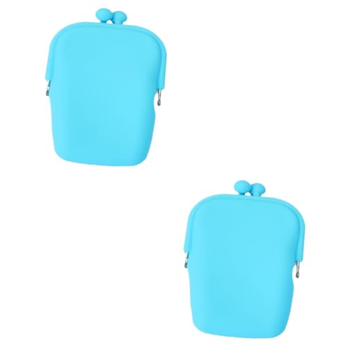 SAFIGLE 2St Geldbörse schlüsselbund Tasche Schlüsselanhänger Tasche Münze Taschen Mini-Kosmetiktasche Kosmetiktasche für die Reise Münzhalter Handytasche Kosmetiktasche aus Silikon von SAFIGLE