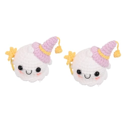 SAFIGLE 2 Stück Geisterpuppe Im Halloween-Stil Dekoratives Häkel-Geist in Flauschigem Garn Häkel-Kits von SAFIGLE