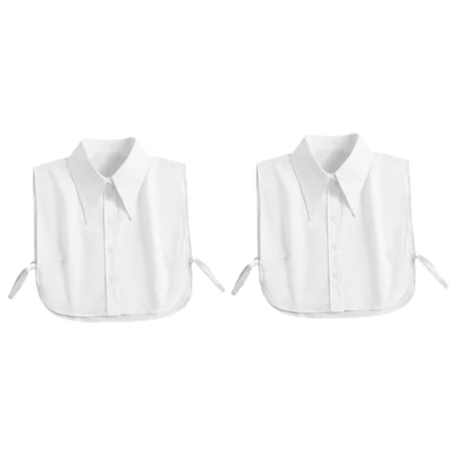 SAFIGLE 2stücke Detachable Mit Falschem Kragen Abnehmbarer Baumwollkragen Für Damen Für Büro Alltag Und Anlässe Stilvolles Design Klassischem Weiß von SAFIGLE