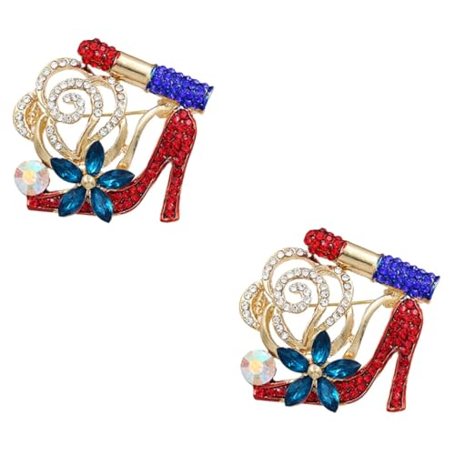 SAFIGLE 2St High Heels Brosche Damen Broschen High Heel Broschen für Damen Brosche Clips Broschennadeln mit hohem Absatz Koreanische Version Hoher Absatz Partei-Emblem Fräulein von SAFIGLE