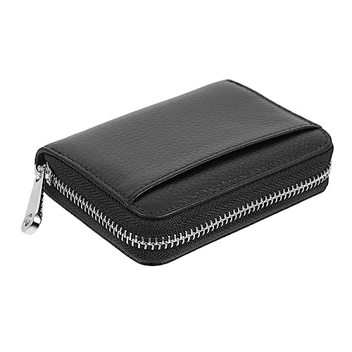 SAFIGLE 2St Kartenhalter schlanke Karte Kartenetuis für Herren Geldbörse für Männer Slots büroradio bürolocher behälter Aufbewahrungsbeutel wechseln Lagerhalter wechseln Rindsleder Black von SAFIGLE