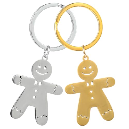 SAFIGLE Schlüsselanhänger „lebkuchenmann“ Weihnachts-schlüsselanhänger Metall Schlüsselanhänger Zum Aufhängen von SAFIGLE