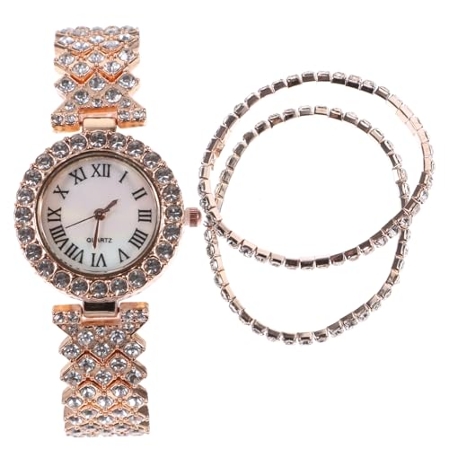 SAFIGLE 2St Quarz-Armband Armband für Paare Silber Armbänder Frauen Uhren Armbanduhr bescherung Weihnachten weinachts Damenuhr Diamantuhr Uhr für mädchen Rostfreier Stahl von SAFIGLE