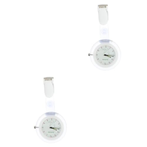 SAFIGLE 2stücke Praktische Taschenuhr Für Pflegekräfte Clip Uhr Mit Klarem Ziffernblatt Für Schule Und Outdoor-aktivitäten Langlebig Und Leicht Zu Tragen von SAFIGLE