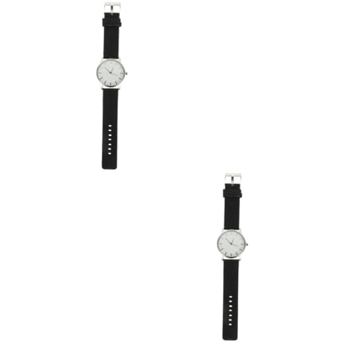 SAFIGLE 2St Sportuhr Partyfrauen beobachten Herrenuhren mit großem Ziffernblatt Uhr für männer betrachten damenarmbanduhr Ladies Watch Filigrane herrenuhr Partymänner schauen zu Glas Black von SAFIGLE