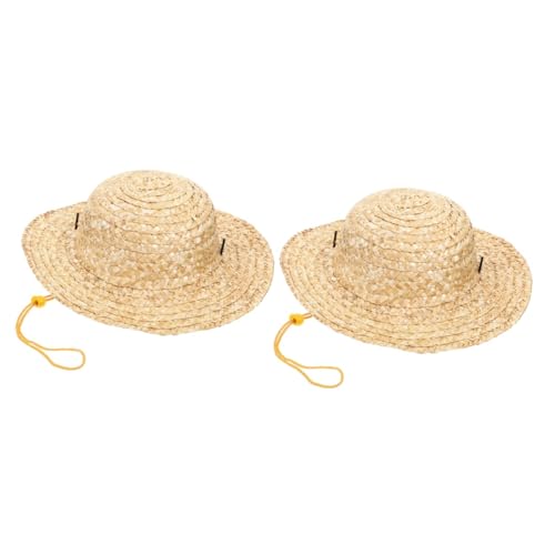 SAFIGLE 2St Strandhut für Kinder Sombrero-Mütze für Kinder Strohhut für partyhüte kinder strohhüte für kinder Strandhüte für Kinder Strohbecher gewebter Hut Partygeschenke zum Thema Strand von SAFIGLE