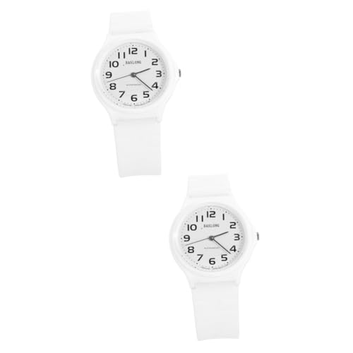 SAFIGLE 2St Studenten-Quarzuhr Kleinkind Armbanduhr Frauen Uhren kinderuhren Armbanduhr Kinder Damenuhren Quartz Uhr Lässige Armbanduhr wasserdicht Quarzuhren Anschauen Fräulein Abs Weiß von SAFIGLE