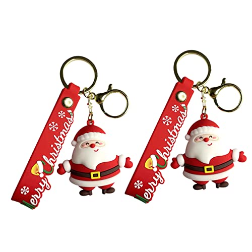SAFIGLE Weihnachts-schlüsselanhänger Weihnachtsmann-Puppe Tragbarer Taschenanhänger Zarter Schlüsselanhänger für Freunde von SAFIGLE
