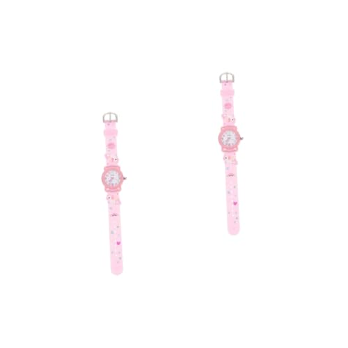 SAFIGLE 2st Zeichentrickuhr Für Kinder Kinderuhr Uhren Für Kinder Betrachten Kleinkind Armbanduhr Damenuhren Für Damen Kinder Armbanduhr Modeuhr Ziemlich STK Mädchen Rosa Formelle Kleidung von SAFIGLE