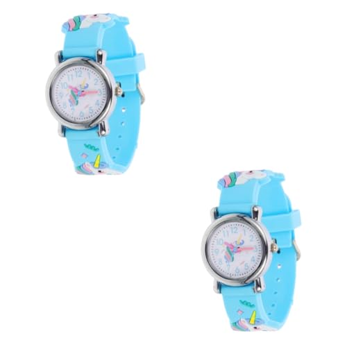 SAFIGLE 2St Zeichentrickuhr für Kinder Kleinkind-Geschenk schöne Kinderuhr lernuhr Kinder kinderlernuhr Kinderuhr aus Silikon schöne Armbanduhr für Kinder Quarz Anschauen Junge Mädchen von SAFIGLE