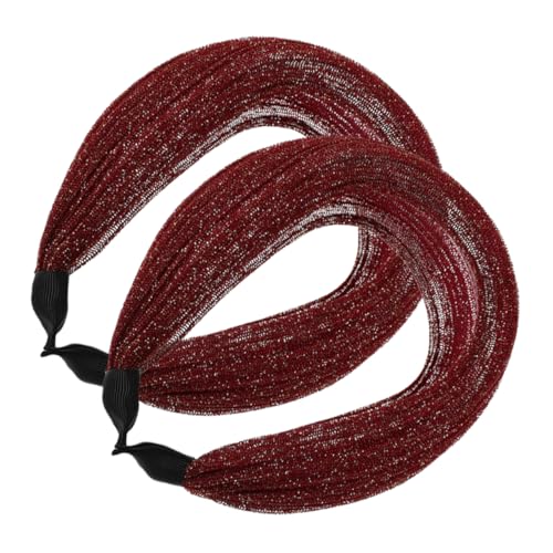 SAFIGLE 2stücke Elastische Haarbänder Für Frauen Rutschfeste Haarreifen Mit Druckknopf Bequeme Stirnbänder Als Kopfbedeckung Für Alltag Und Partys von SAFIGLE