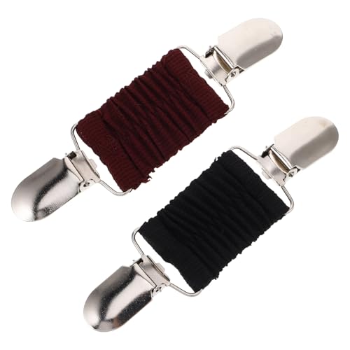 SAFIGLE 2stücke Damen Cinch Clips Haarklammern Für Pullover Schal Und Kleid Stylish Und Rutschfest Für Optimalen Halt Und Komfort Schwarze Bordeauxfarbene Clips Für Outfits von SAFIGLE