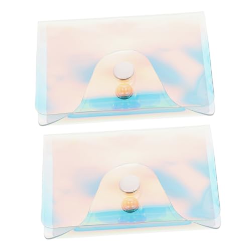 SAFIGLE 2stücke Kartenhalter Für Damen Und Herren Transparentes Kreditkartenetui Kompakter Kartenetui Organizer Mit Visitenkartenetui Aus Robustem PVC-Material von SAFIGLE
