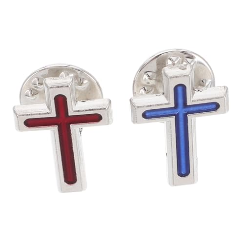 SAFIGLE 2stücke Kreuzbrosche Anzugbrosche Anstecknadeln Für Männer Kreuze Für Krawattennadeln Anstecknadel Für Männer Kreuz Brosche Religiöse Brosche von SAFIGLE