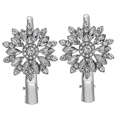 SAFIGLE 2stücke Strass Haarclips Kristallblumen Haarspangen Aus Legierung Für Frauen Hochzeit Party Und Tägliche Frisurenaccessoires von SAFIGLE