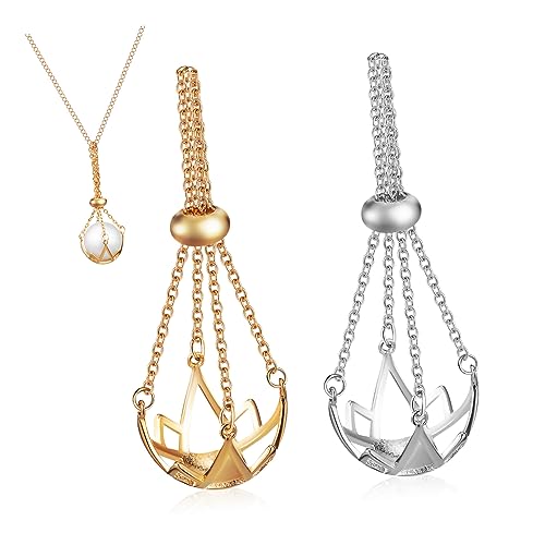 SAFIGLE 2Stücke Kristallkäfig Anhänger für Damen Halter für Schmuckherstellung Modisches Elegantes Accessoire von SAFIGLE