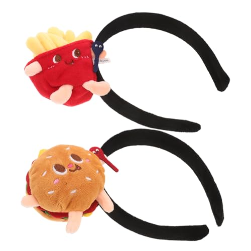 SAFIGLE 2 Stück Burger Stirnband für Partys Cosplay Kopfbedeckung Design Angenehm zu Tragen Lustiges Cartoon Design für Mottopartys von SAFIGLE