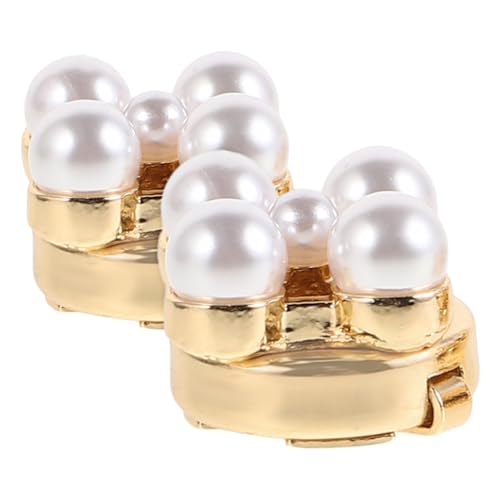 SAFIGLE 2Stücke Manschettenknöpfe für Damen Künstliche Perlen Ärmelknöpfe Knopfabdeckungen Kleidungsaccessoire für Besondere Anlässe von SAFIGLE