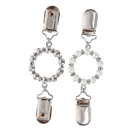 SAFIGLE 2Stücke Mode Schal Clips für Damen Hochwertige Cardigan Clips mit Zierperlen und Strass für Pullover Schals und Cardigans Perfektes für Freunde und Familie von SAFIGLE
