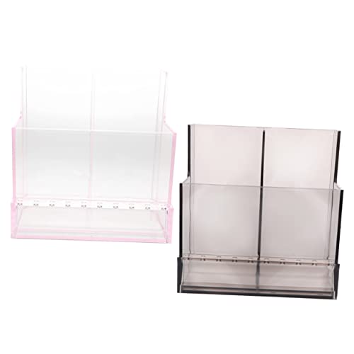 SAFIGLE 2Stücke Nail Drill Bits Holder Organizer Storage Box For Nail Polishing Tools Display Transparent Nail Drill Bit Storage von SAFIGLE