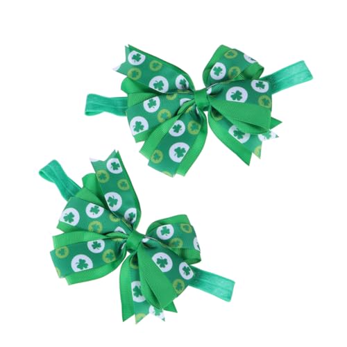 SAFIGLE 2stücke Haarband Mit Kleeblatt-schleife Für St Patrick's Day Kopfbedeckung Für Damen Haar-accessoire Für Feiern Und Partys Einfach Und Modisch Zu Tragen von SAFIGLE