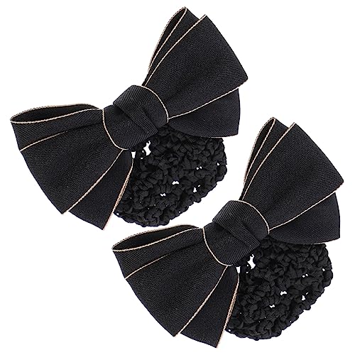 SAFIGLE 2Stücke Professionelle Haarspangen Snood Netz Mit Schleife Klassisches Für Damen Und Berufstätige Und Stil von SAFIGLE