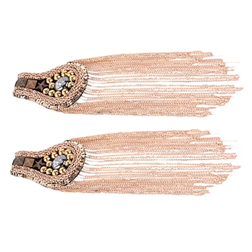 SAFIGLE 2Stücke Quaste Schulterklappen Schulterpolster für Kleidung Hüte und Schuhe Fransen Broschen für Damen und Herren Einfach Anzubringen und zu Kombinieren von SAFIGLE