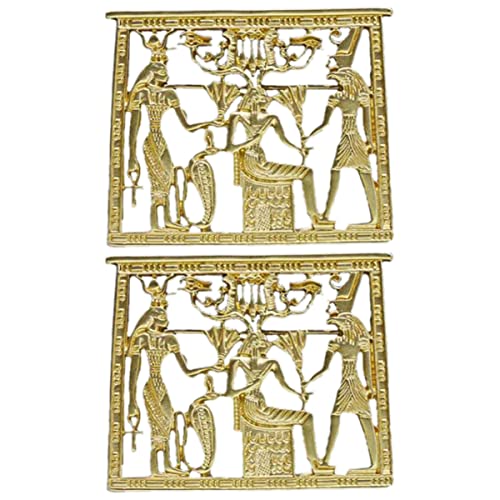 SAFIGLE 2stücke Retro Ägyptische Tempel Brosche Leichte Dekorative Anstecknadel Für Jacken Vintage Schmuck Mit Einzigartigem Design Feines Polieren Langanhaltender Glanz Accessoires Zur Ve von SAFIGLE
