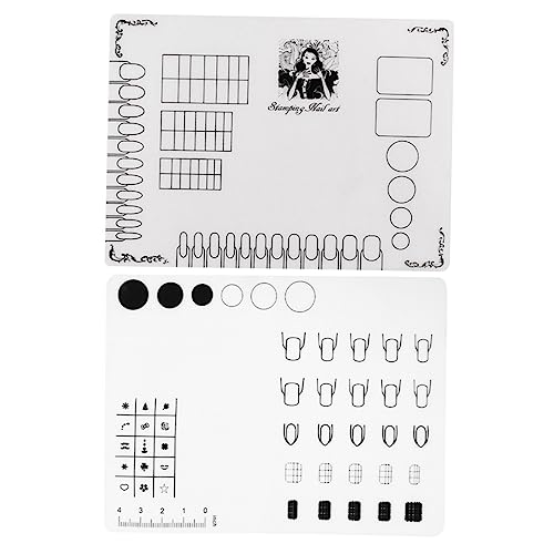 SAFIGLE 2Stücke Silikon Nagelfarbe Matte Maniküre Praxis Kissen für Nagelstudio Wasserdichte Tragbare Nagelkunstmatte für Salonbedarf und DIY Maniküre von SAFIGLE