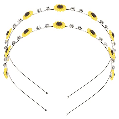 SAFIGLE 2Stücke Sonnenblumen Haarband Damen Dünne Stirnbänder für Haarzubehör für Sommer Stabil Look SAFIGLE 2Stücke Sonnenblumen Haarband Damen Dünne Stirnbänder für Haarzubehör für Sommer Stabil Look von SAFIGLE