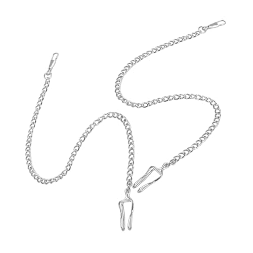 SAFIGLE Taschenuhrkette 2 Stück Verstellbar Silber Für Selbstgemacht Schmuck Langlebig Minimalistisches Design Kette Für Herren Und Damen Vielseitig Einsetzbar Für Taschenuhren von SAFIGLE