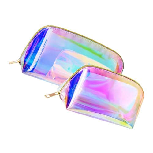 SAFIGLE 2Stücke Teiliges Transparentes Kosmetik wasserdichte für Damen Große Kapazität Toilettenbeutel für Makeup und Körperpflege Kleiner von SAFIGLE