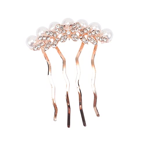 SAFIGLE 2stücke Perlen Haarkamm Mit Strass Für Brautschmuck Hochzeitshair Frauen Kopfschmuck Seite Kamm Für Geburtstag Verlobung Oder Fotografie von SAFIGLE