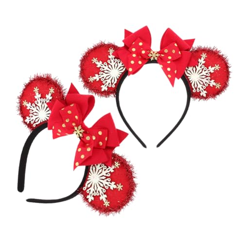 SAFIGLE 2stücke Weihnachten Schneeflocken Stirnband Feiertagsstirnbänder Für Erwachsene Dekoratives Weihnachtsparty-stirnband Weihnachtsstirnbänder Mit Schneeflocke Für Frauen von SAFIGLE
