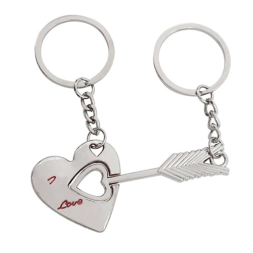 SAFIGLE Einzigartiger Schlüsselanhänger Mit Herzanhänger Aus Legierung Für Paare -Design Zum Jahrestag Valentinstag Geburtstag von SAFIGLE